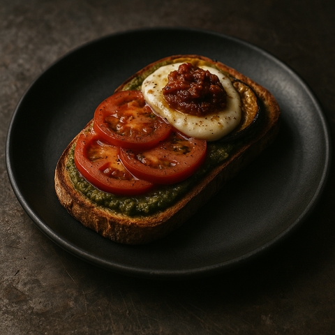 Pesto Mozzarella Toast