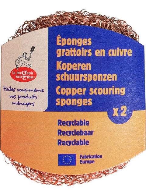 LDE Éponge abrasive cuivre 2pc