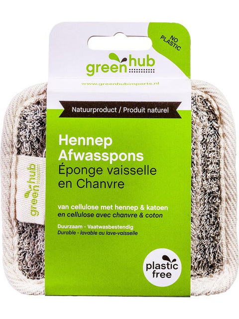 GREENHUB Éponge vaisselle chanvre 1pc