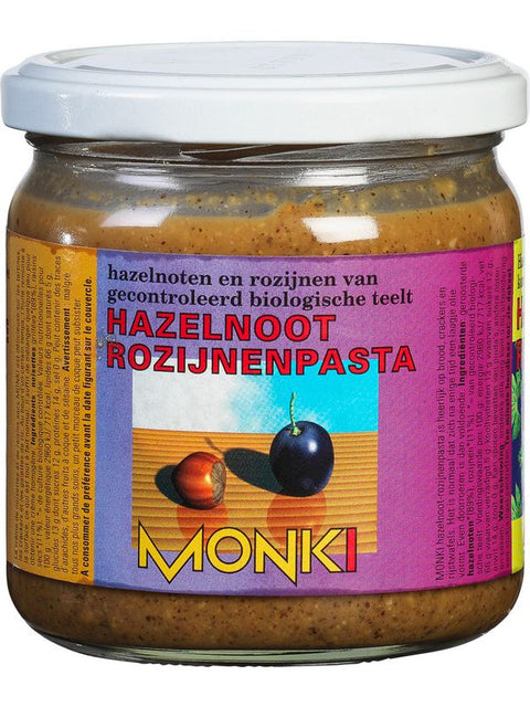 MONKI Crème noisettes-raisins 330g