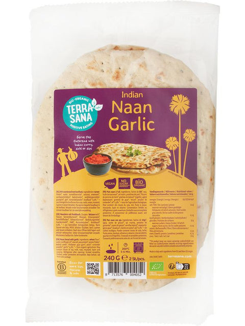 TERRASANA Naan indien à l'ail 2pc