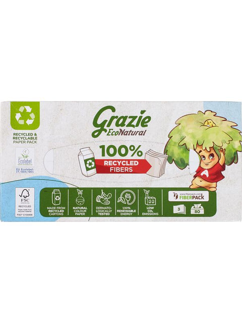 Grazie Natural Mouchoir Boite 3plis