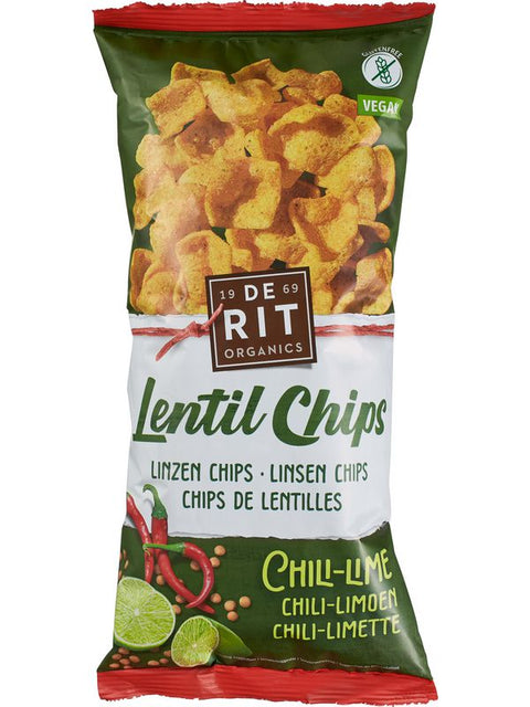 DE RIT Chips lentilles chili-lime 75g