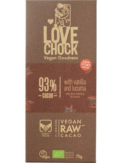 LOVECHOCK Tablette de chocolat 93% 70g
