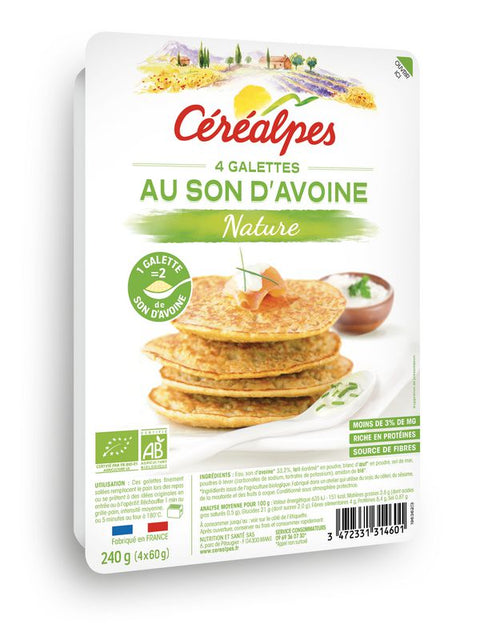 CEREALPES galettes avoine nature 60g