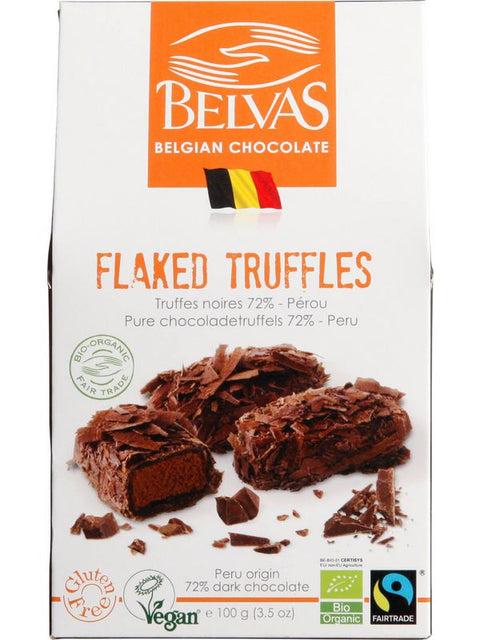 BELVAS Truffes pailletées choc.noir 100g