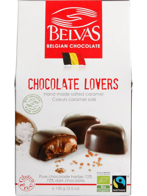 BELVAS Cœurs caramel salé 100g