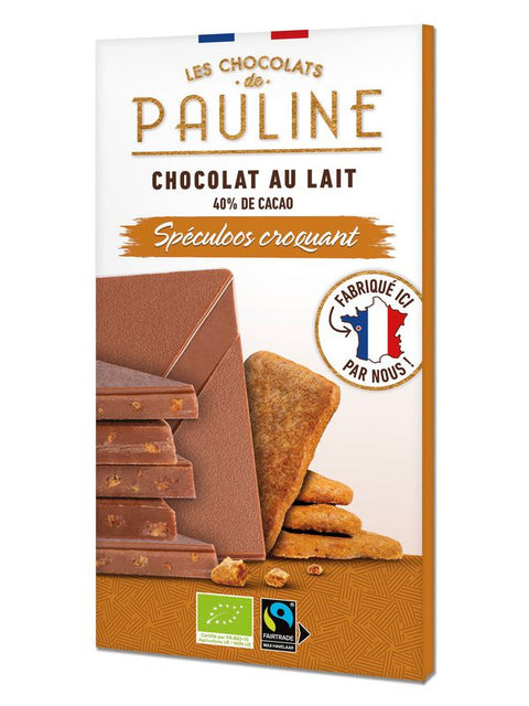 CHOCPAUL Choco lait 40% speculoos 80g