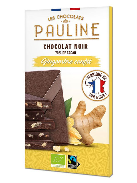 CHOCPAUL Choco noir 70% gingembre 80g