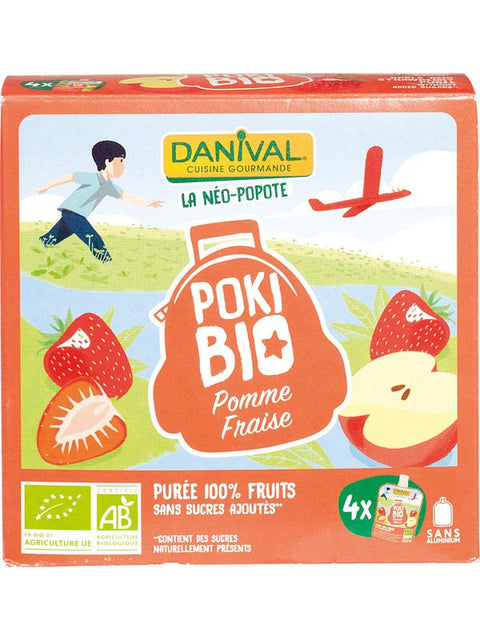 DANIVAL Poki pomme fraise éco-étui 90g