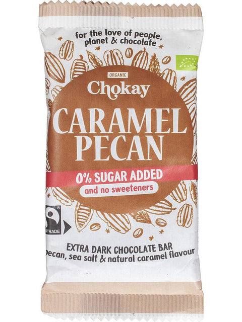 CHOKAY Bar dark caramel pecan 70g