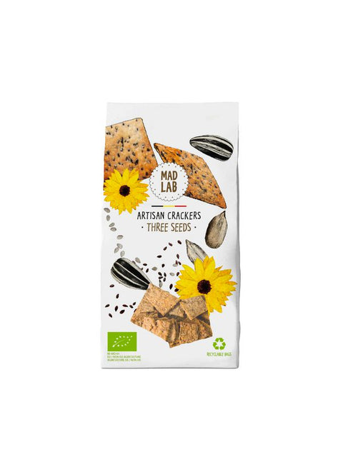 MAD LAB Crackers trois graines 110g