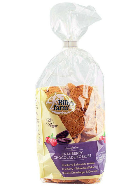 BILLY'S FARM Bisc. canneberge-choco 175g