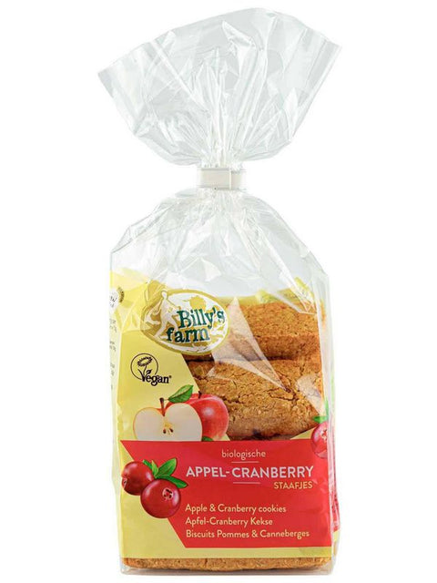 BILLY'S FARM Bisc. pomme-canneberge 175g