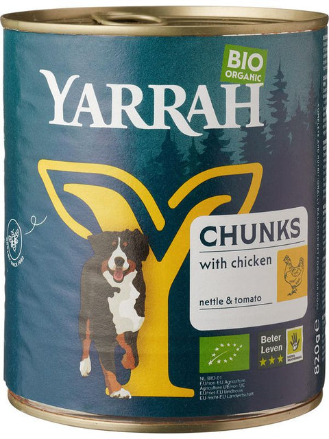 YARRAH Chien bouchées poulet boite 820g