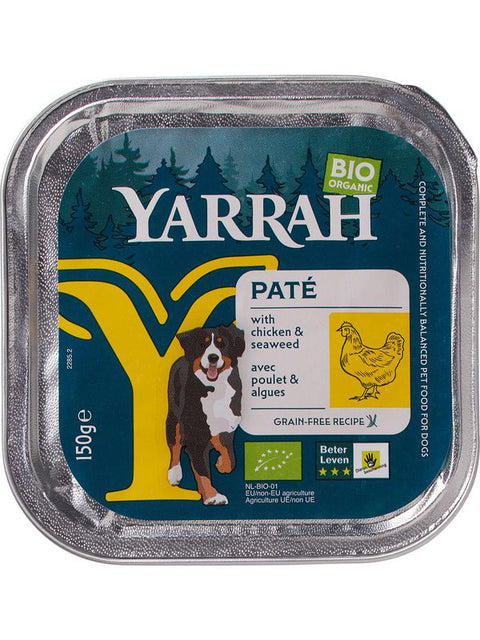 YARRAH Chien pâtée au poulet cup 150g