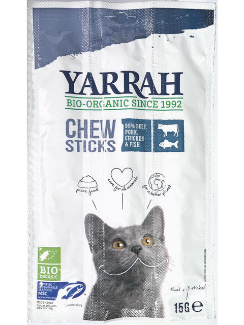YARRAH Chat bâtonnets de poisson 15g