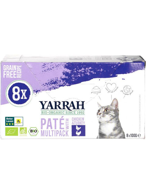 YARRAH Pâtée p. chat-poulet&dinde 100g