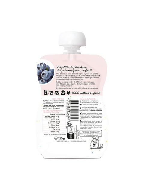 POPOTE Gourde myrtille 120g