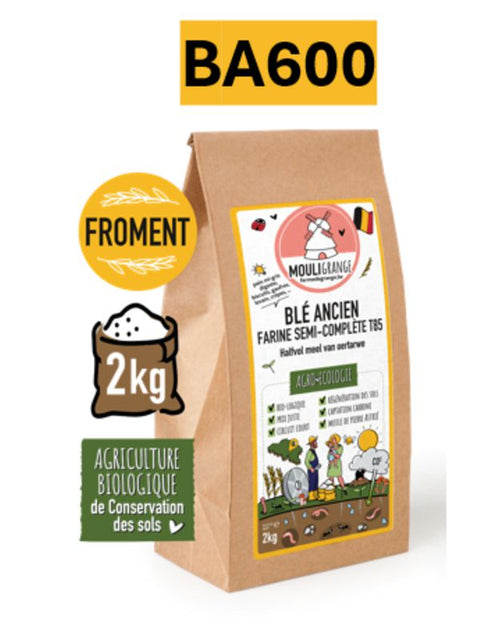 MOULIGRAN Farine blé ancien comp T85 2kg