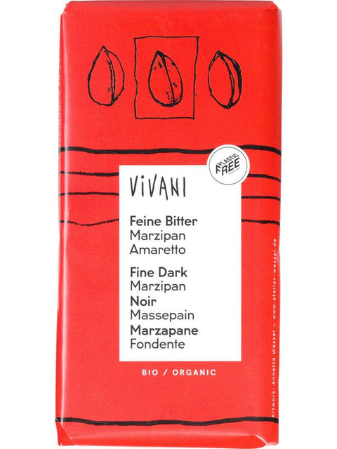 VIVANI Chocolat noir massepain/amar 100g