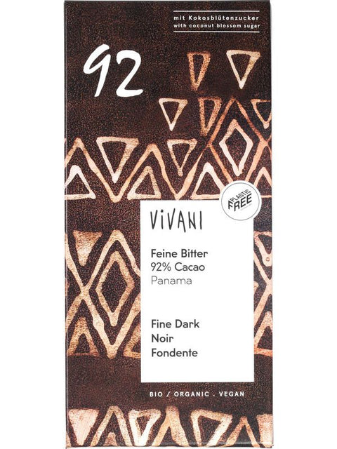 VIVANI Chocolat noir 92% panama 80g