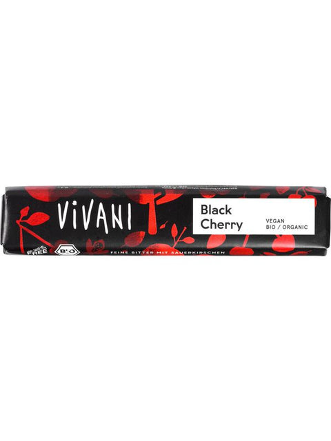 VIVANI Chocolat noir cerise noir 35g