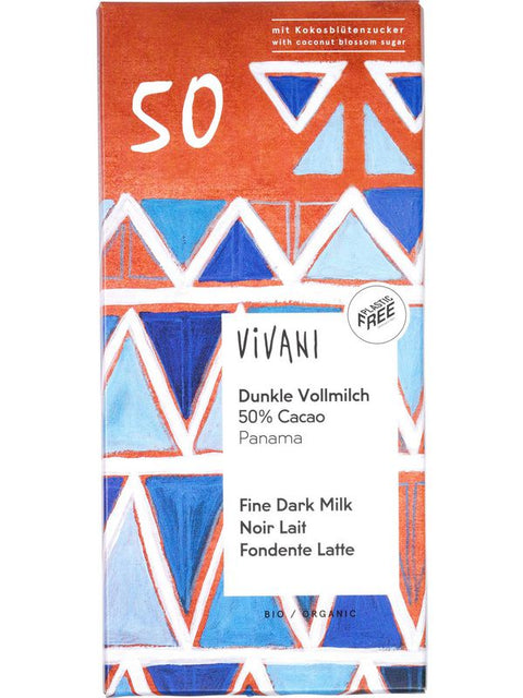 VIVANI Chocolat noir au lait 50% 80g