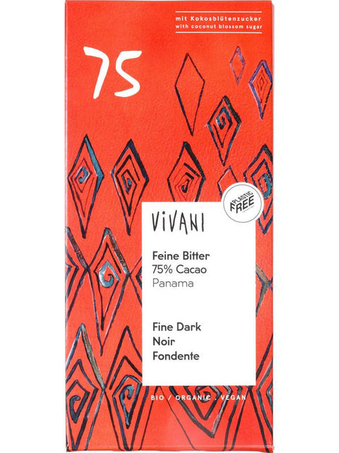 VIVANI Chocolat noir 75% panama 80g