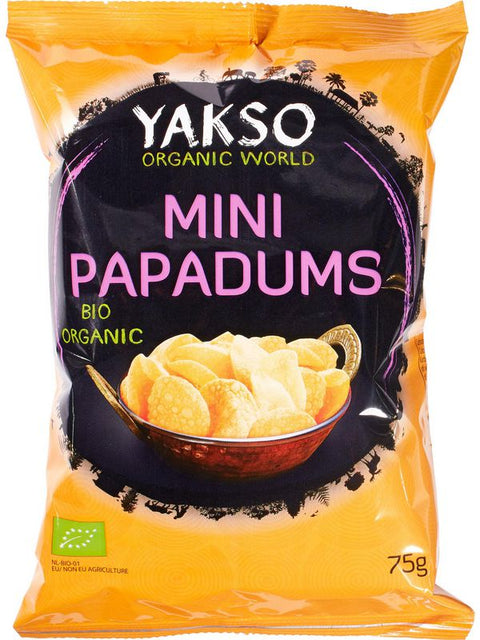 YAKSO Mini papadums 75g