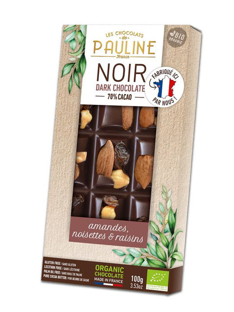 CHOCPAUL Choco noir 70% fruits secs 100g