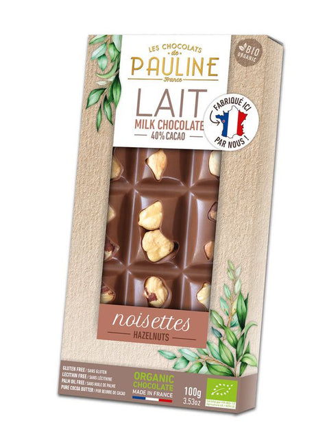 CHOCPAUL Choco lait 40% noiset enti 100g