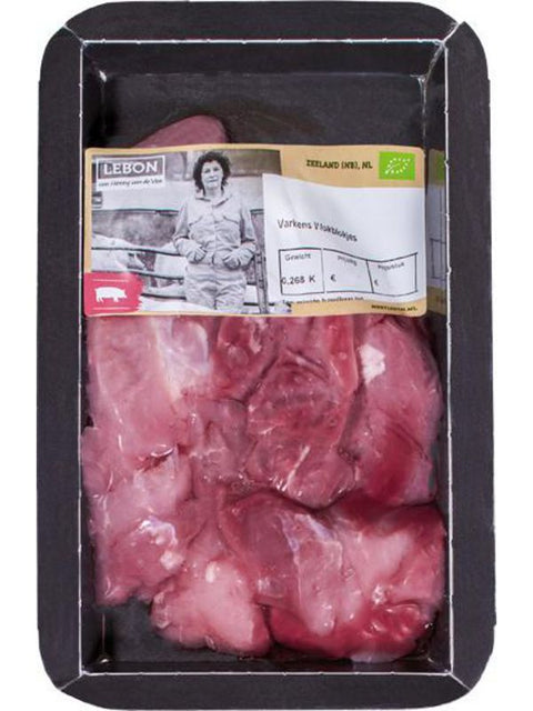 LEBON Cubes de porc pour wok 250g
