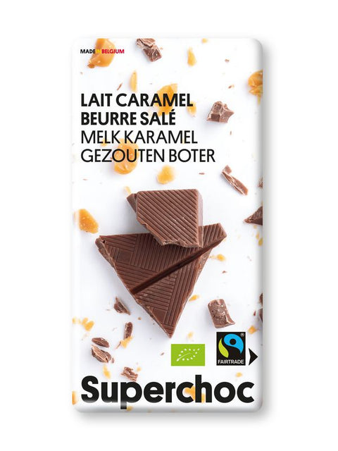 SUPERCHOC Chocolat lait caramel salé 70g