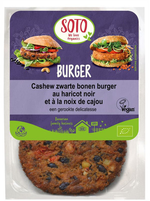 SOTO Burger haricot noir noix cajou 160g