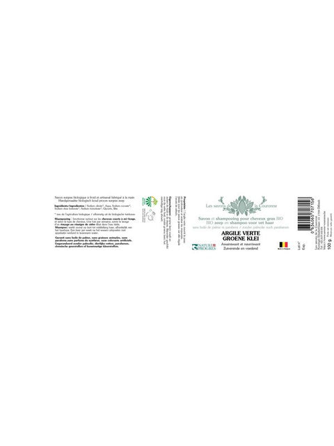 COURONNE Savon argile verte 100g