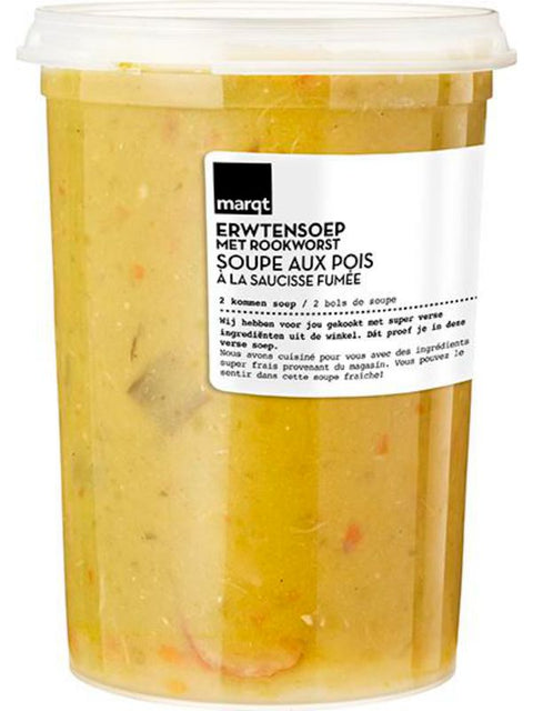 MARQT Soupe pois et saucisse fumée 500ml