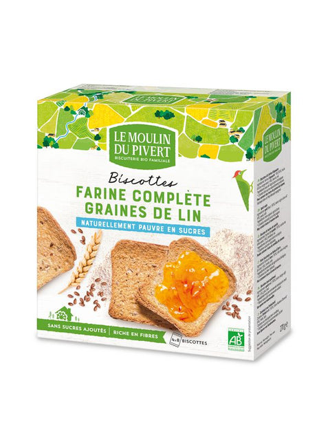 MOUL PIVER Biscot. far complète lin 270g