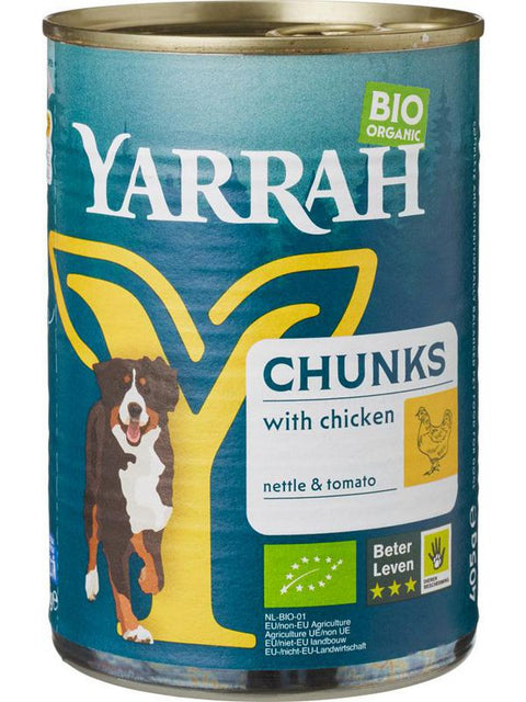 YARRAH Chien bouchées poulet boite 405g