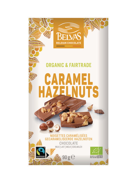 BELVAS Tablette lait noisette caramel90g