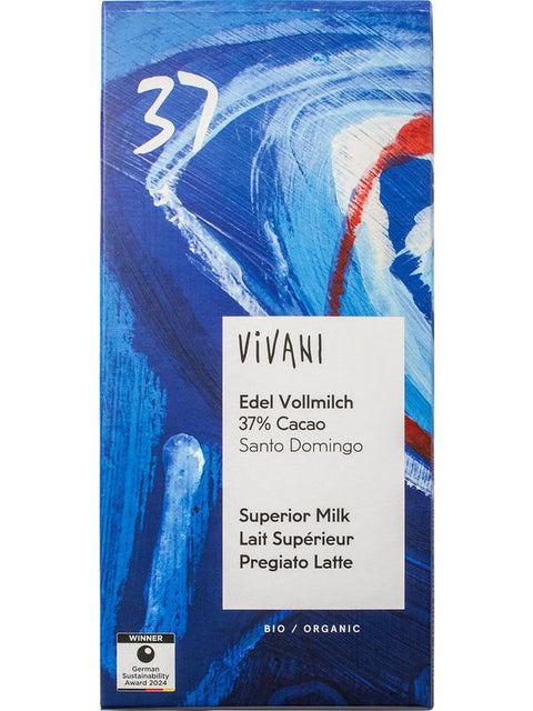 VIVANI Lait supér 37% Santo Domingo 80g