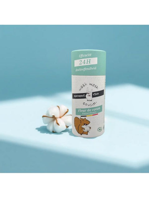 WASHCOUSIN Déo stick fleur de cotton 50g