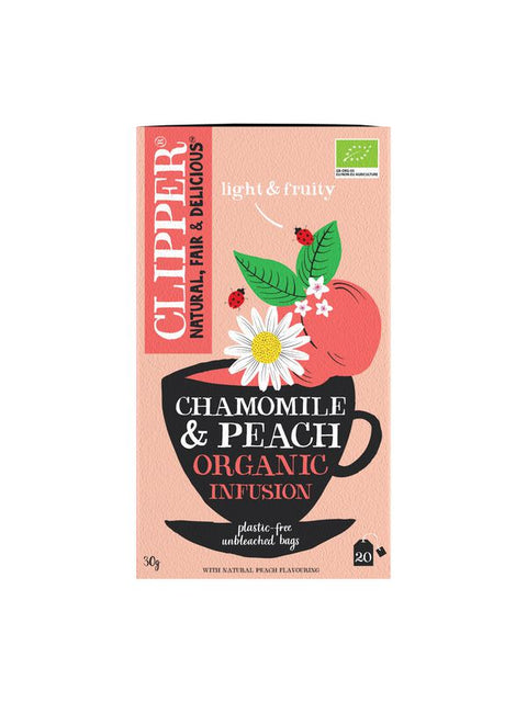 CLIPPER Chamomile peach 20bt