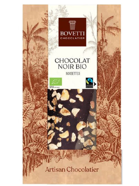 BOVETTI Chocolat noir noisettes tab 100g
