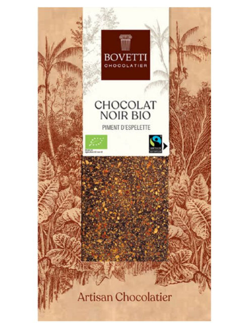 BOVETTI Choco noir piment Espelette 100g