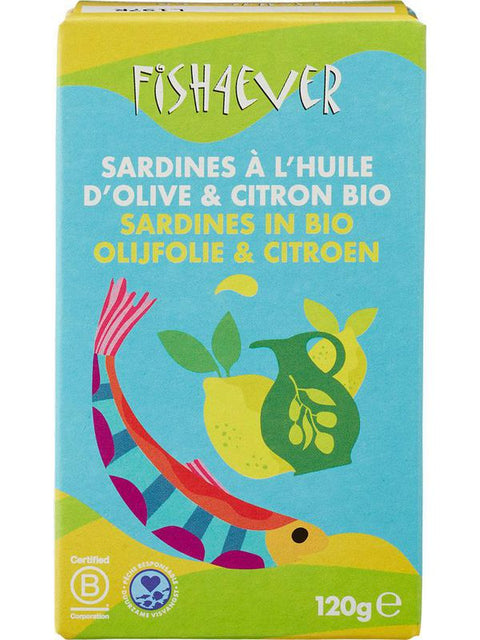 FISH4 Sardines huile d'olive citron 120g
