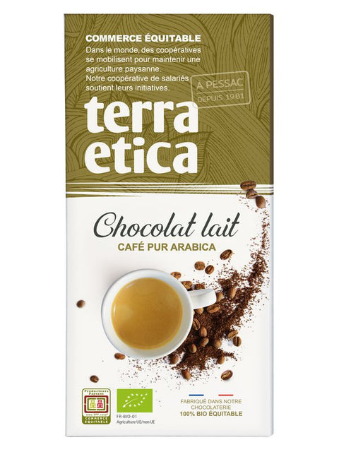 TERRA ETICA Choco lait 47% café 100g