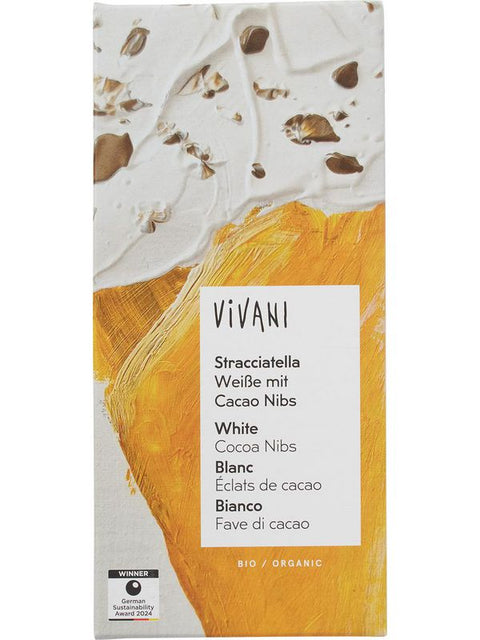 VIVANI Chocolat blanc stracciatella 80g