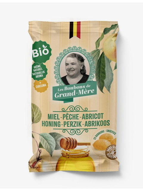 BONBONSGM Bonbon miel pêche abricot 90g