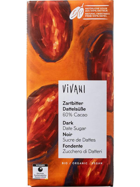 VIVANI Chocolat noir au dattes 80g